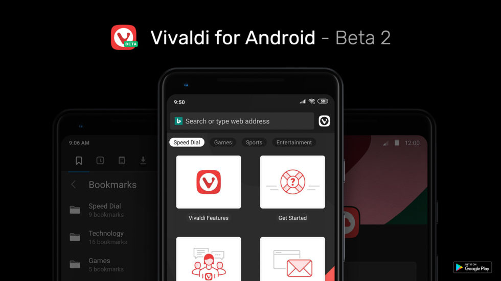 Vivaldi Beta 2 pour Android